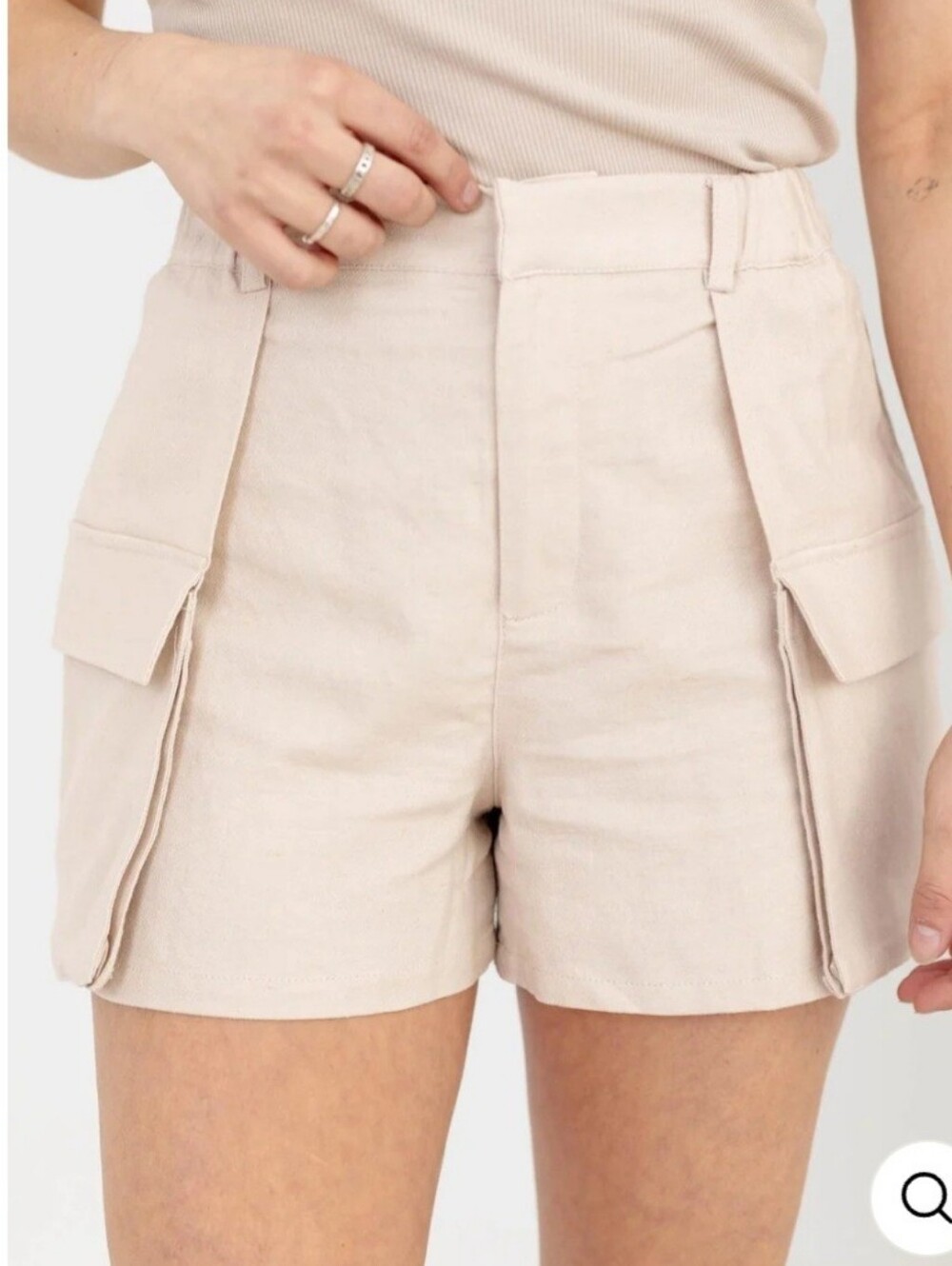 Revolve Steve Madden Lillete Beige Skort Linen Cotton Cargo
